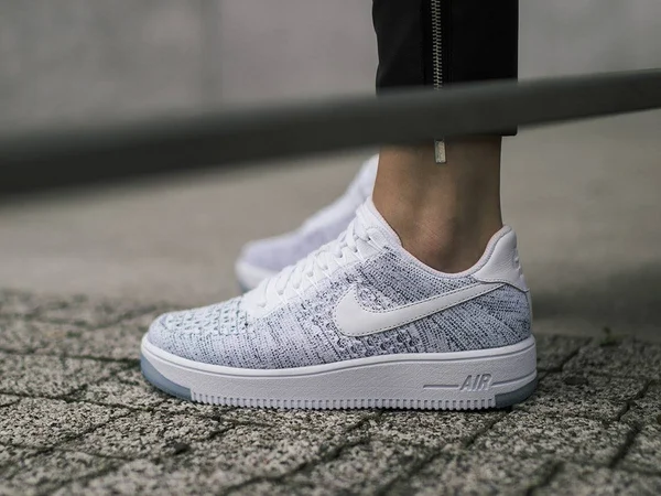 Nike Women's Af1 Flyknit Low Casual Shoe - White