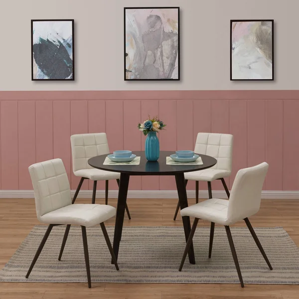 42x22 Eckley Round Dining Table Espresso Finish - Handy Living