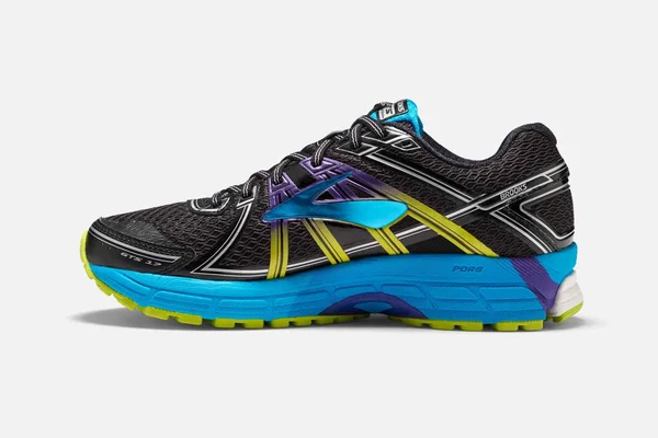 Brooks Women's Adrenaline GTS 17 Running Shoes Black, Hawaiian Ocean, Lime Punch 6.5, B