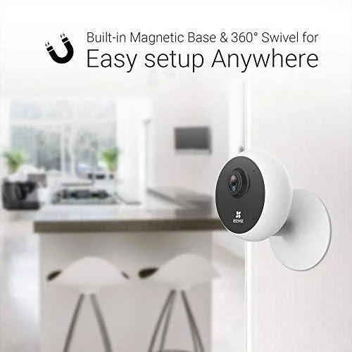 EZVIZ EZC1C1D2 C1C 1080p Indoor WiFi Security Camera Smart Motion Detection Zone 3 Pack - White