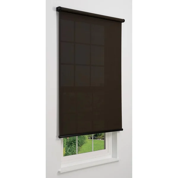 Linen Avenue Cordless 5% Solar Screen Standard Roller Shade, Shadow 58 W x 78 H