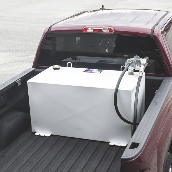 Better Built Steel Transfer Fuel Tank with GPI 12V Fuel Transfer Pump - 100-Gallon, White, Rectangular, 15 GPM, Model 29214988