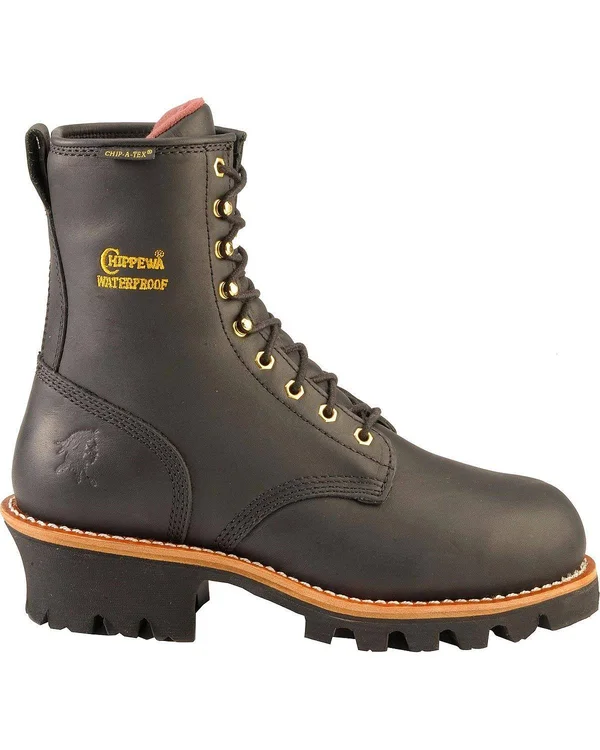 Chippewa Women's Insulated Steel Toe Work Boots, 8 in., Black, L73050