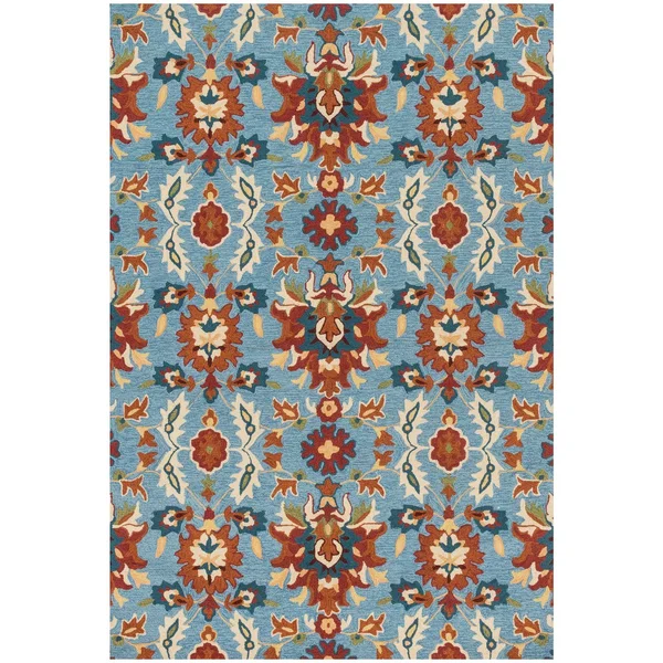 Loloi Francesca FC-59 2&3x22 x 3&9x22 Light Blue, Spice Rug