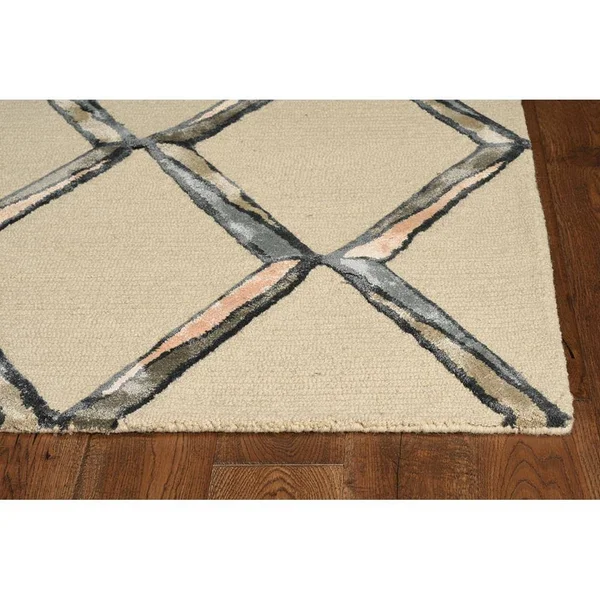Kas Libby Langdon Upton 4307 Putty/Slate Mod Scape Area Rug 2&3x22 x 8& Runner