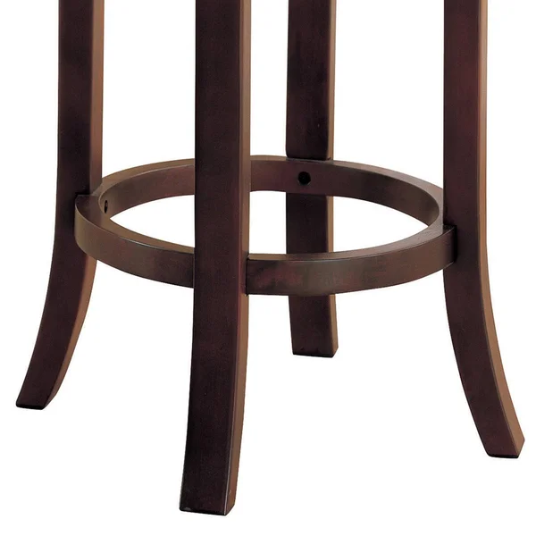 Contemporary 29x22 Swivel Bar Stool with Upholstered Seat Brown Set of 2