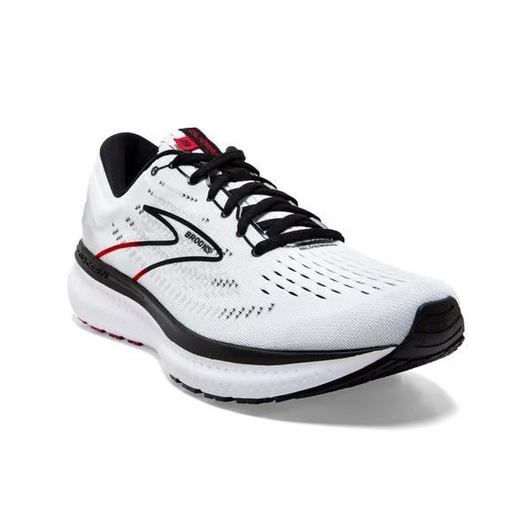 Brooks Men's Glycerin 19 - White - Black - Red - 7.5 - D