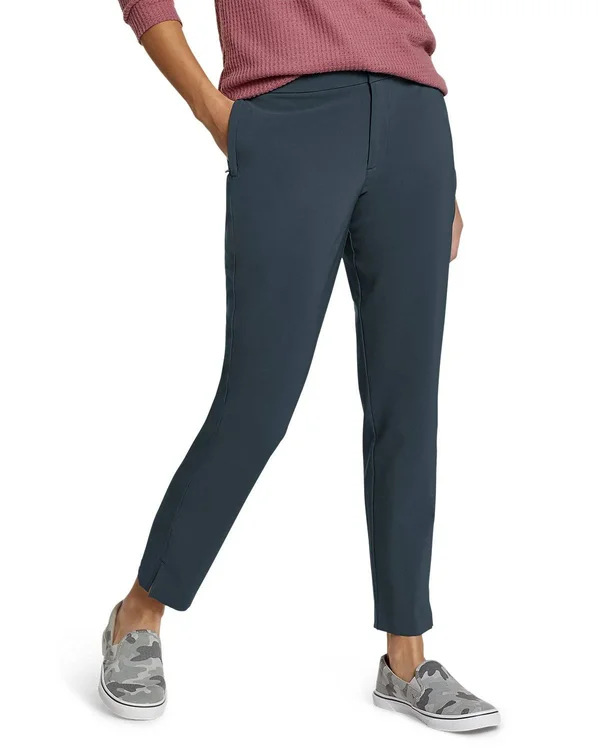 Eddie Bauer Women's Incline High-Rise Slim Ankle Pants - Blue - 4