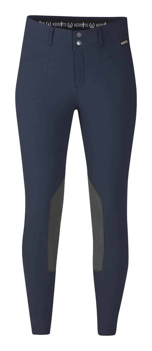 Kerrits Crossover II Knee Patch Breech Navy - Small