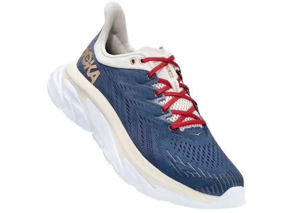 Hoka One One Men's Clifton Edge Vintage Indigo-Tofu, 9.5