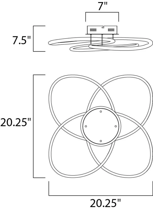 ET2 - E24134-PC - LED Flush Mount - Coaster - Polished Chrome