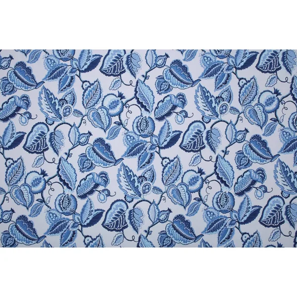 Pillow Perfect Fantasy Fleur Ocean Wicker Seat CUSHION, Blue