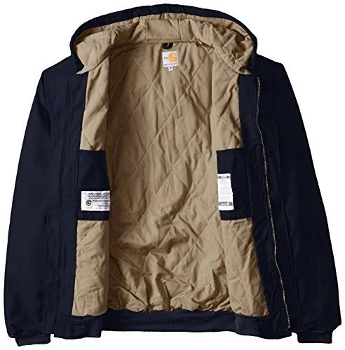 Carhartt Men's Dark Navy Flame-Resistant Canvas Active Jacket