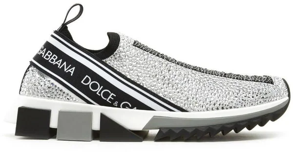 Dolceu0026Gabbana Women's Sorrento Knit Sneakers - White - Size 7