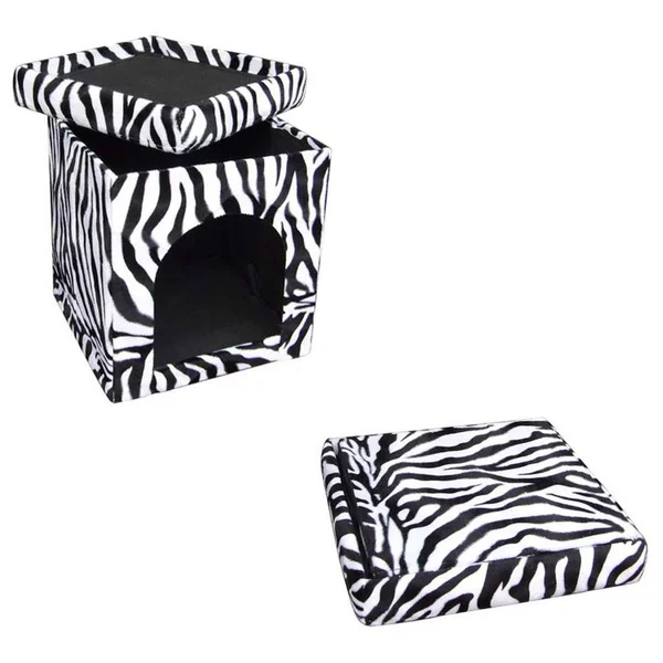 15.75H Collapsible Leopard Pet House