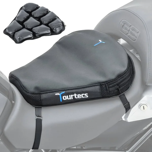Motorbike Air Cushion Tourtecs Air Deluxe M Comfort Seat Cushion in Black