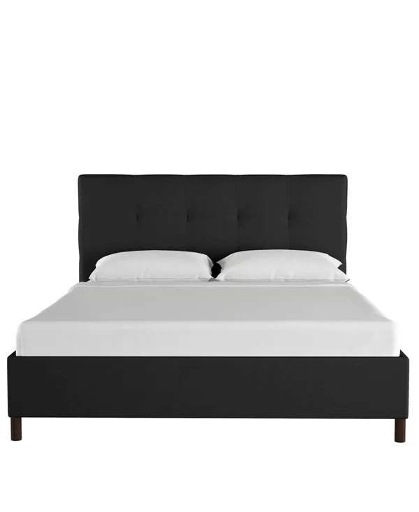 Twin Tufted Platform Bed in Zuma Linen Tan - Project 62