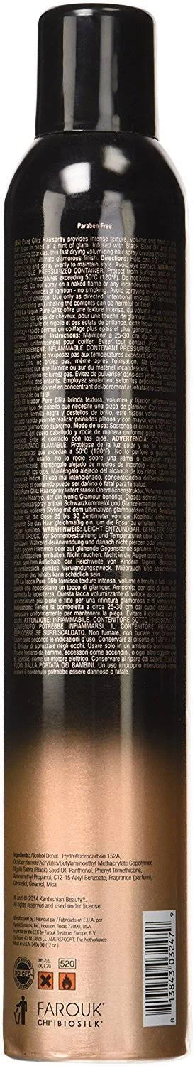 Kardashian Beauty Hair Spray, Pure Glitz, with Black Seed Oil - 12 oz