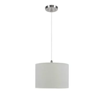 Gabrielle 1 - Light Single Drum Pendant Winston Porter Shade Color: Off White