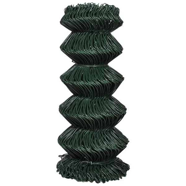 vidaXL Chain Link Fence Steel 2& 7x22x49& 2x22 Green