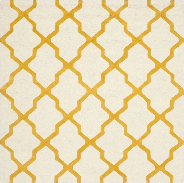 Safavieh Cambridge CAM121U Ivory - Gold Rug 4& x 4& Round