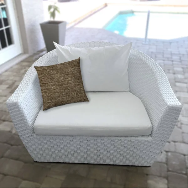 Pacifica Sea Brown Indoor/Outdoor Pillow with Sewn Closure by Havenside Home - Dark Brown, Espresso, Gray, Tan, Beige