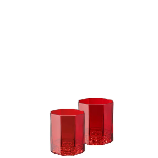 Versace Meets Rosenthal Medusa Lumi鑢e Rhapsody Set 2 Whisky Glass Red