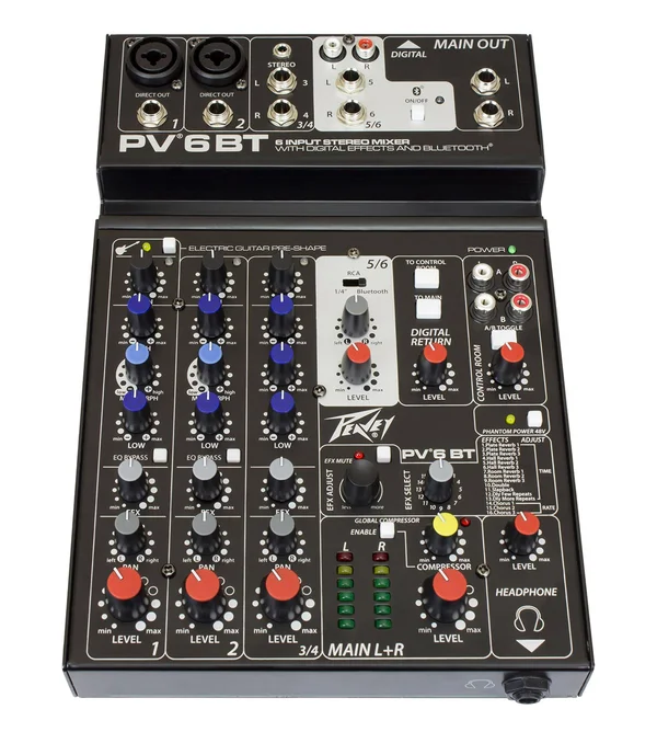 Peavey PV 6 BT Mixer with Bluetooth