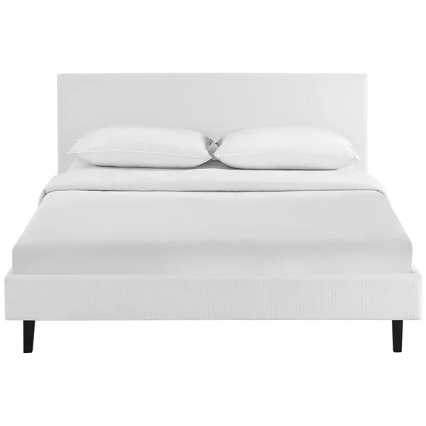 Modway Anya Full Bed White Fabric