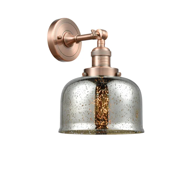 Innovations Lighting 203-AC-G78-LED Large Bell Wall Sconce Antique Copper