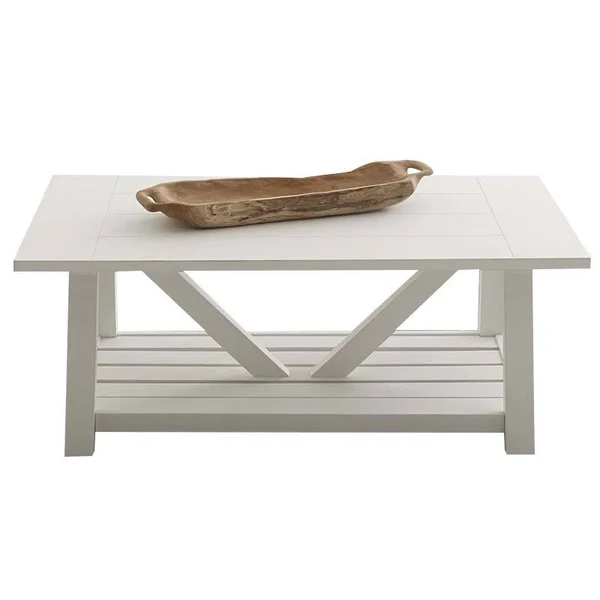 Liberty Furniture Summer House Cocktail Table in Oyster White