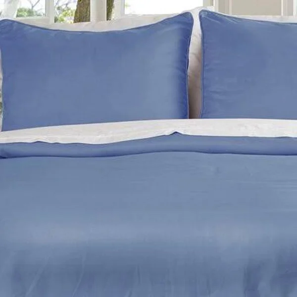 Duvet Cover Set Charlton Home Size: Twin, Color: Smoke Blue