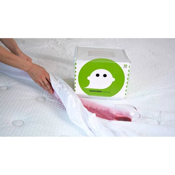 GhostBed Queen Size Premium Mattress Protector - White