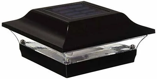 Classy Caps SL214B Aluminum Imperial Solar Post Cap, 5 x 5, Black