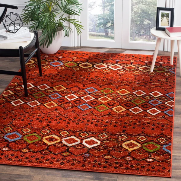 Safavieh Amsterdam AMS108K 5&1x22 x 5&1x22 Square Ivory, Multi Area Rug