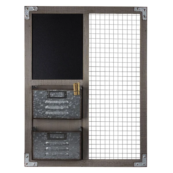 Rustic Chalkboard 2 Bins Wall Organizer