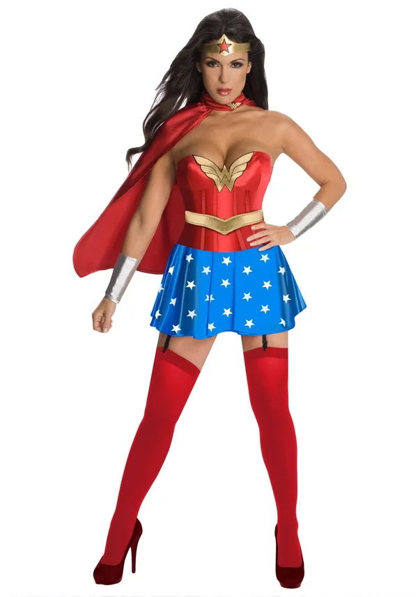 Rubie&s Costume Co Wonder Woman Corset Costume, Size: XS, Red