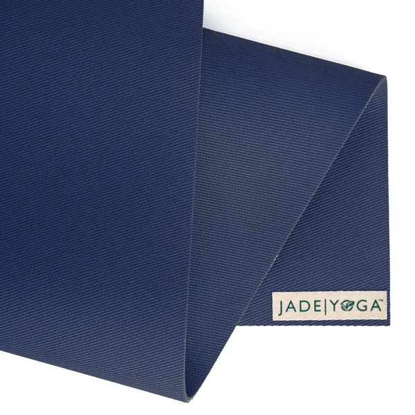 Jade Yoga Harmony Mat, Midnight Blue, 3/16x22 24x22 x 74x22