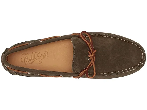Sperry Gold Cup Harpswell 1-Eye Nubuck Men's Shoes Olive : 10 M (D)
