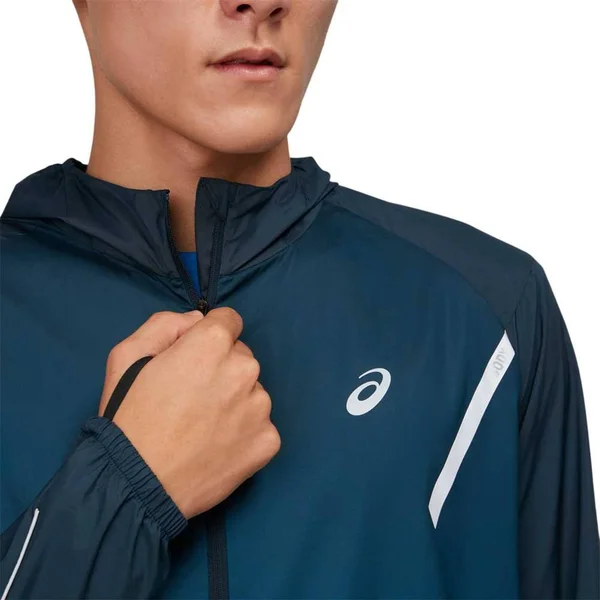 Asics Lite Show Jacket Light Blue Dark Blue - M