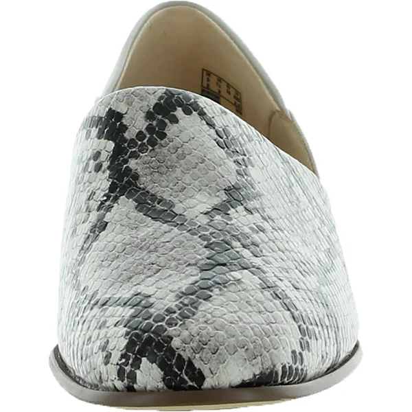 Clarks Pure Tone Womens Leather Slip on Flats - Grey Snake
