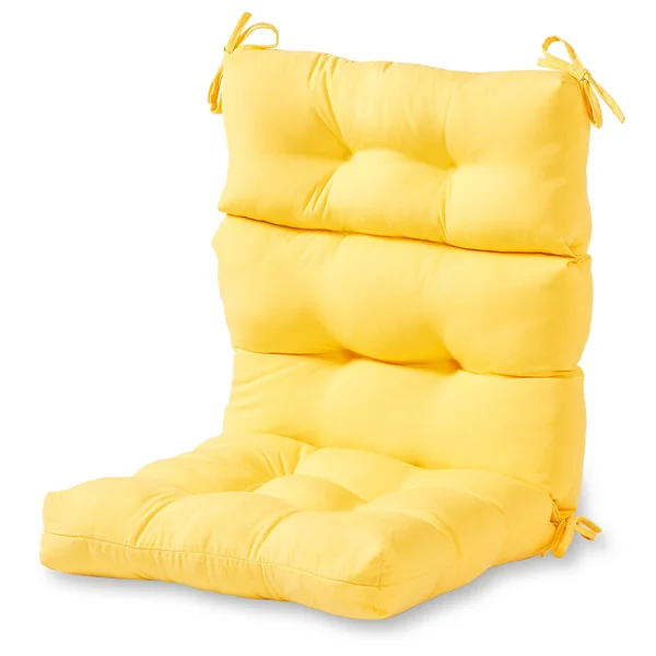 Solid Outdoor High Back Chair Cushion - Sunbeam - Kensington Garden