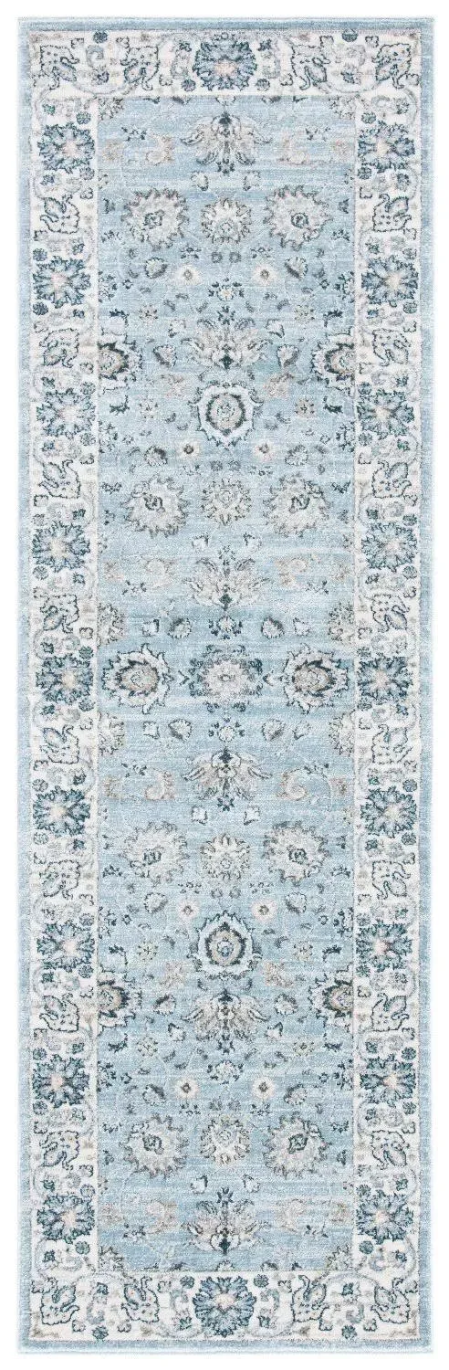 Safavieh Isabella Collection ISA940M Area Rug - 6& 7x22 Round, Light Blue/Cream