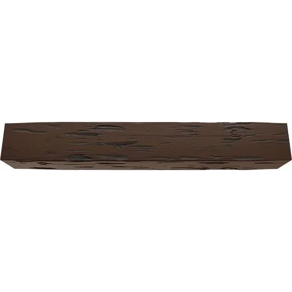 Ekena Millwork MANUPC04X04X84ZH 4x22H x 4x22D x 84x22W Pecky Cypress Faux Wood Fireplace Mantel, Premium Hickory
