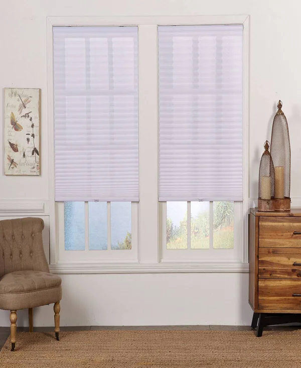Cordless Light Filtering Pleated Shade - 26x64 - White