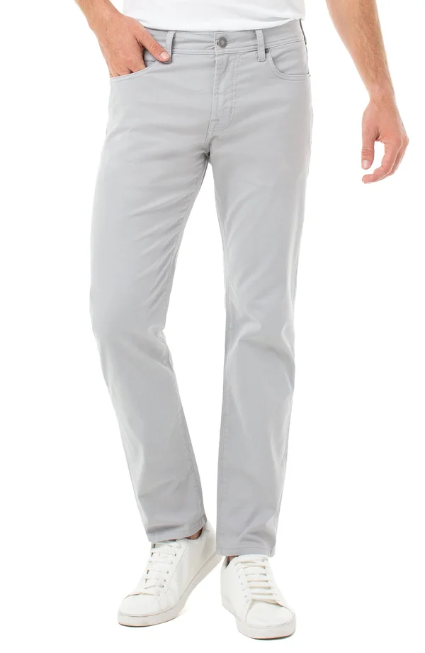 Liverpool Men's Regent Relaxed Straight Peached Colored Twill Jeans in White, Cotton, Size 38/34