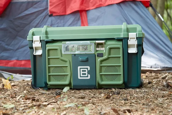 CoolBox The Entertainment Cooler with USB, Speakers, and Time Display - Green