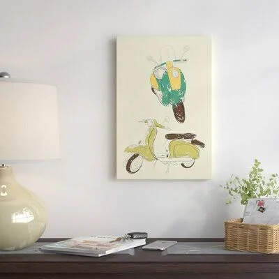 &Scooter III& Graphic Art Print on Canvas East Urban Home Size: 26x22 H x 18x22 W x 1.5x22 D