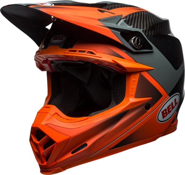 Bell Moto-9 Flex Helmet - Hound Matte/Gloss Orange/Charcoal, S