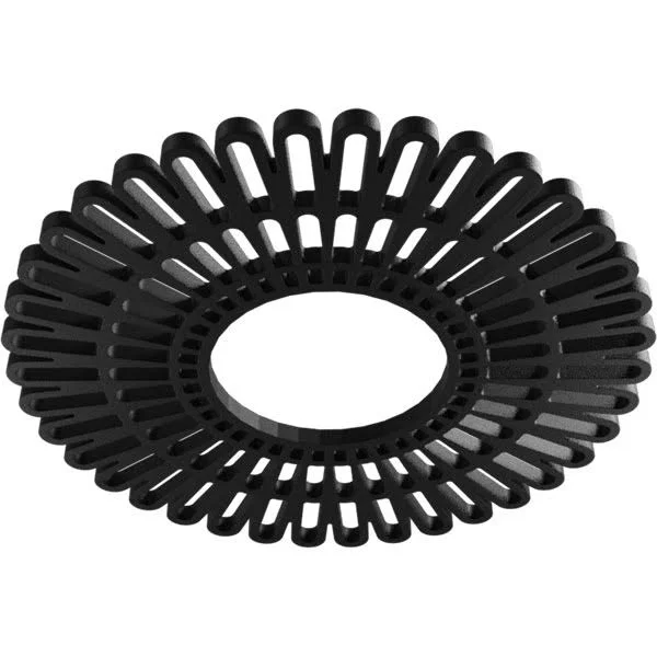 Ekena Millwork CMPP38CRSBL 38x22OD x 14 1/8x22ID x 1x22P Cornelius Architectural Grade PVC Pierced Ceiling Medallion - Black